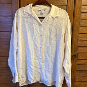 Vintage 100% Silk Cream Paisley Blouse - Size L